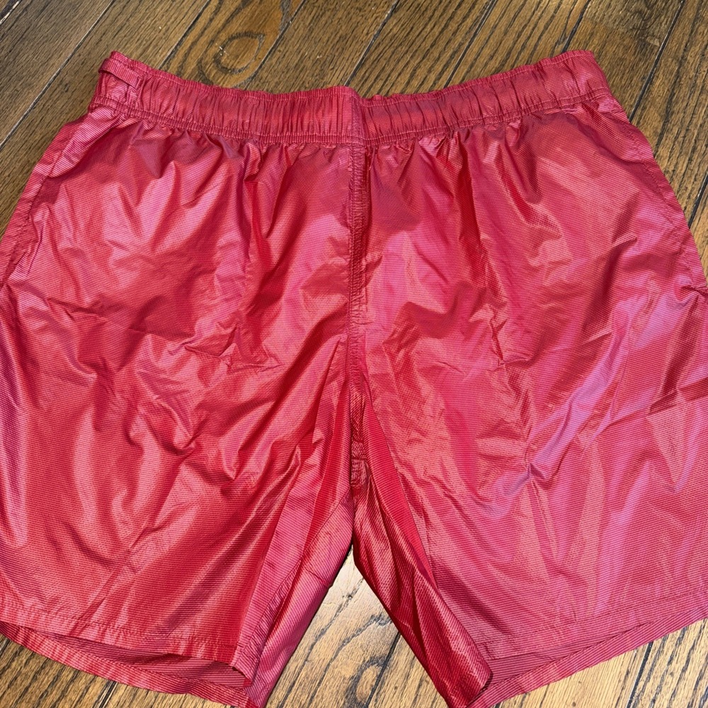 Zegna Sport Men's Red Swimsuit Size XL Designer Mesh Lined Elastic Drawstring 6"